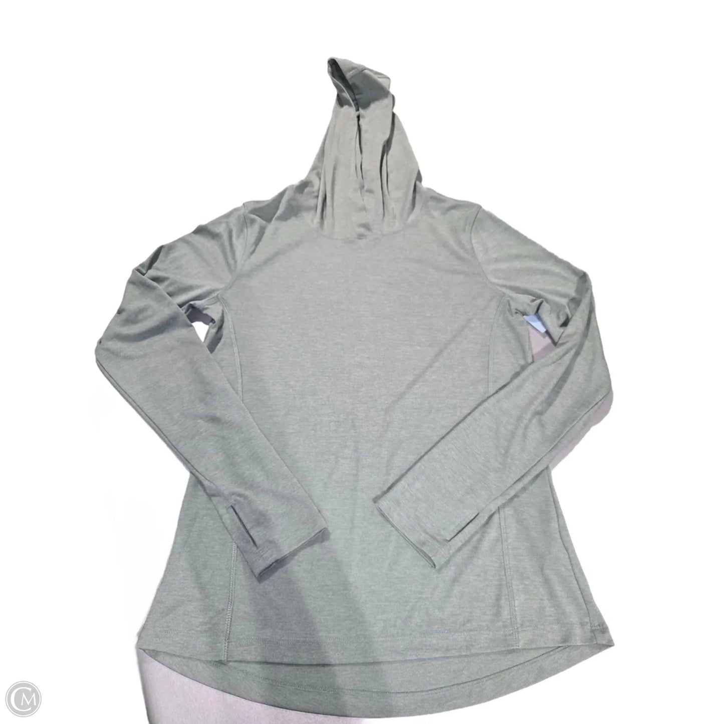 Athletic Top Long Sleeve Hoodie By Eddie Bauer In Green, Size: M