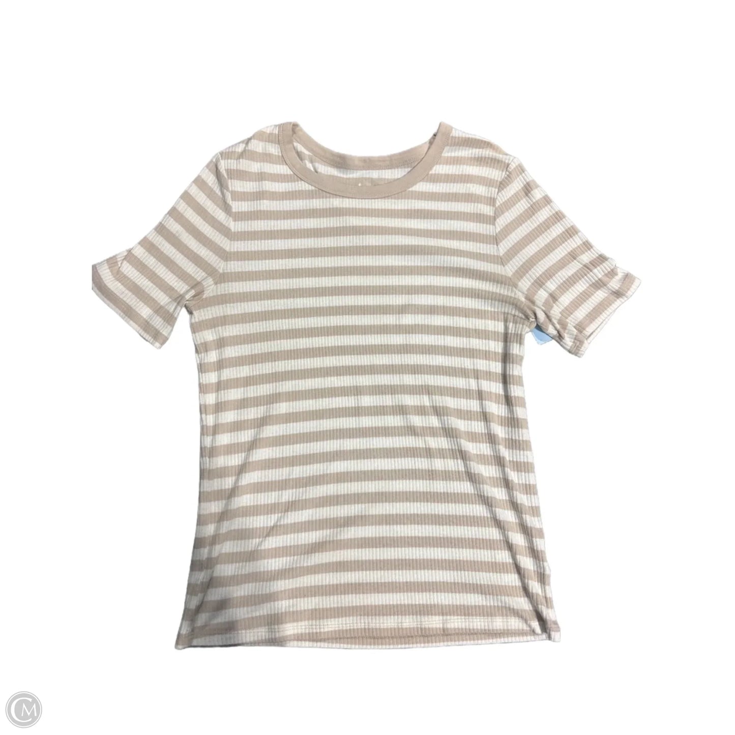 Top Short Sleeve By A New Day In Striped Pattern, Size: L