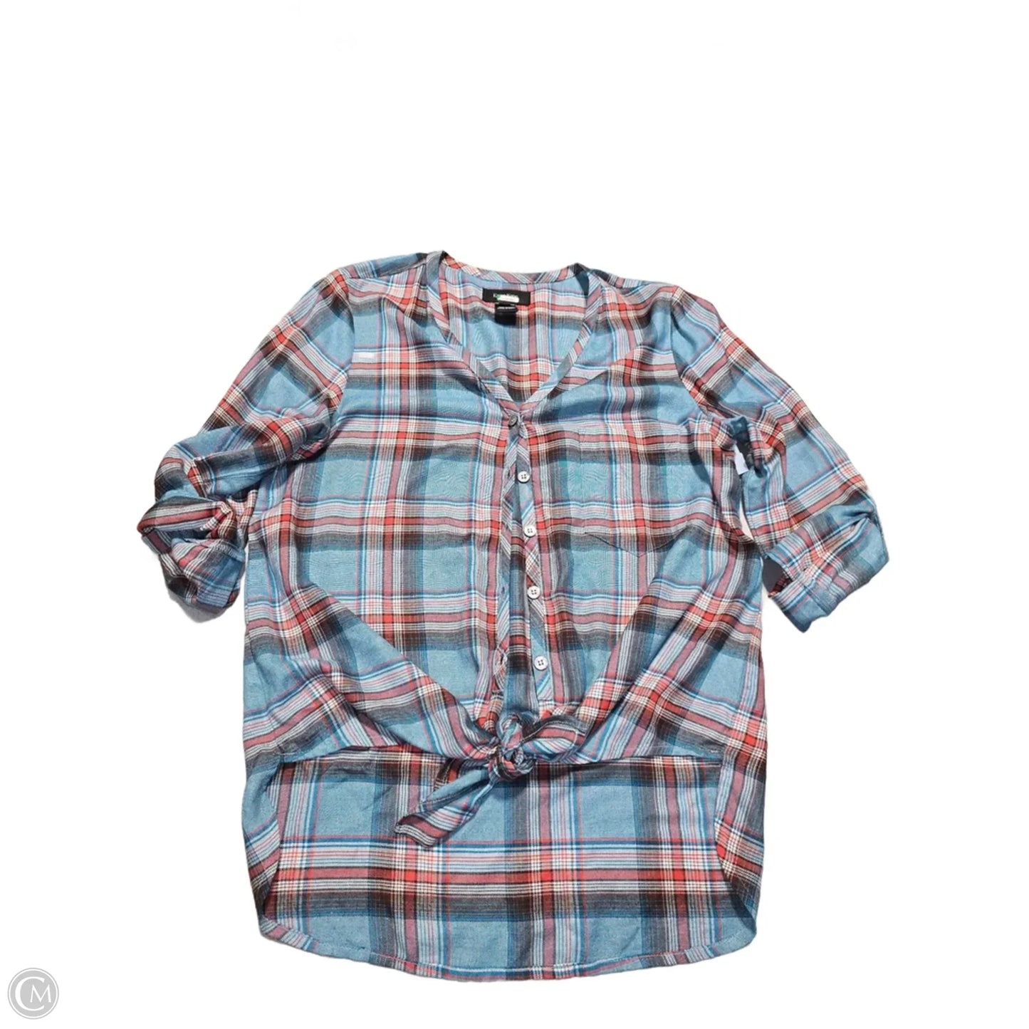 Top Long Sleeve By Karen Kane In Blue, Size: S