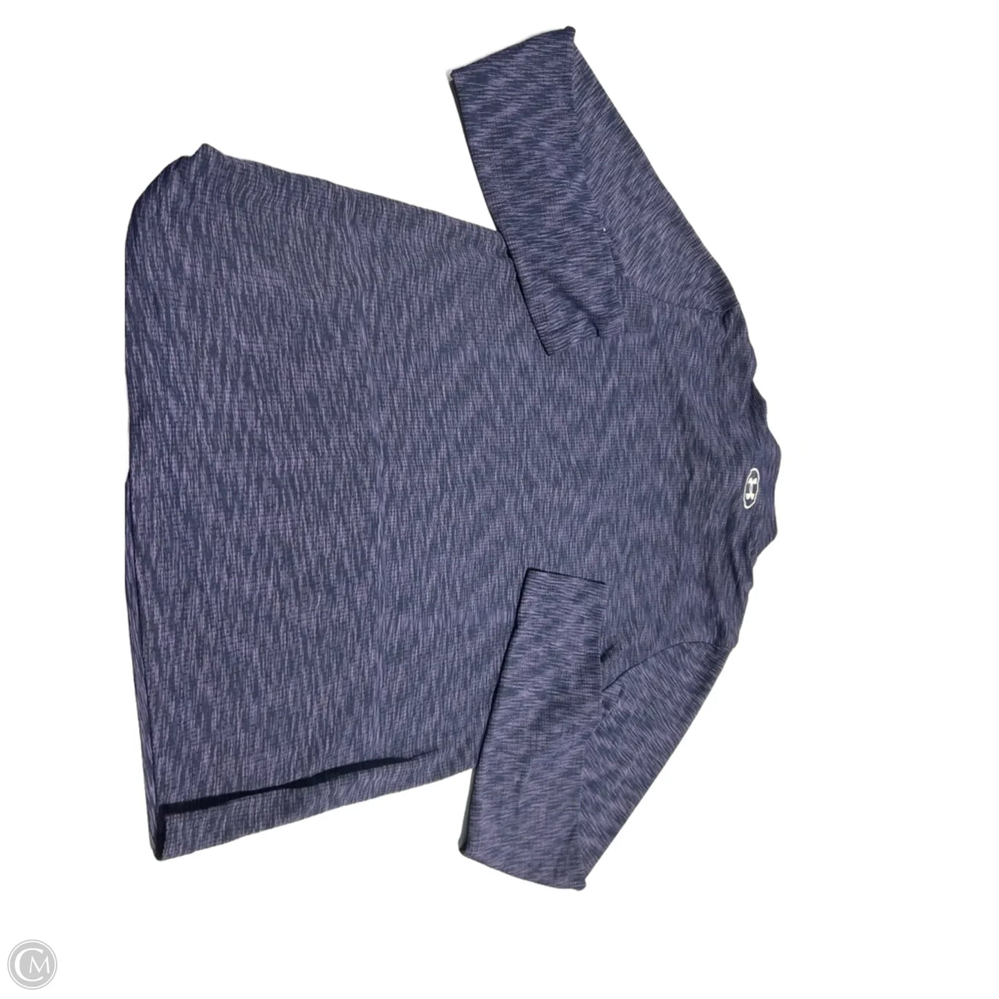 Athletic Top Long Sleeve Collar By Under Armour In Purple, Size: L
