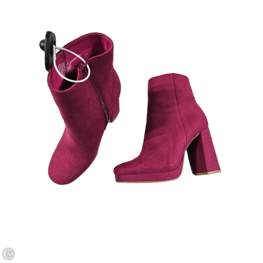 Boots Ankle Heels By Shoedazzle In Pink, Size: 8