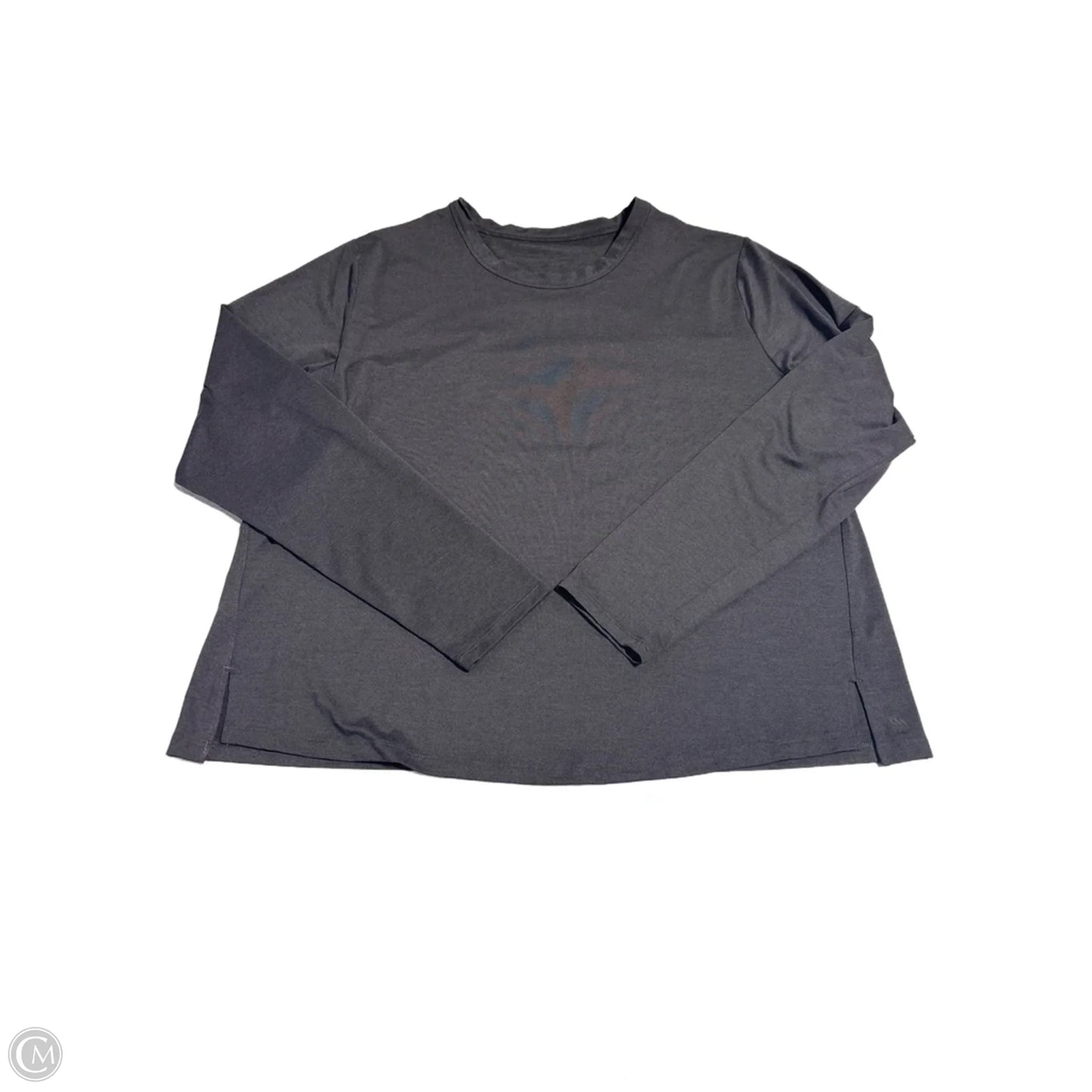 Athletic Top Long Sleeve Collar By All In Motion In Grey, Size: Xxl