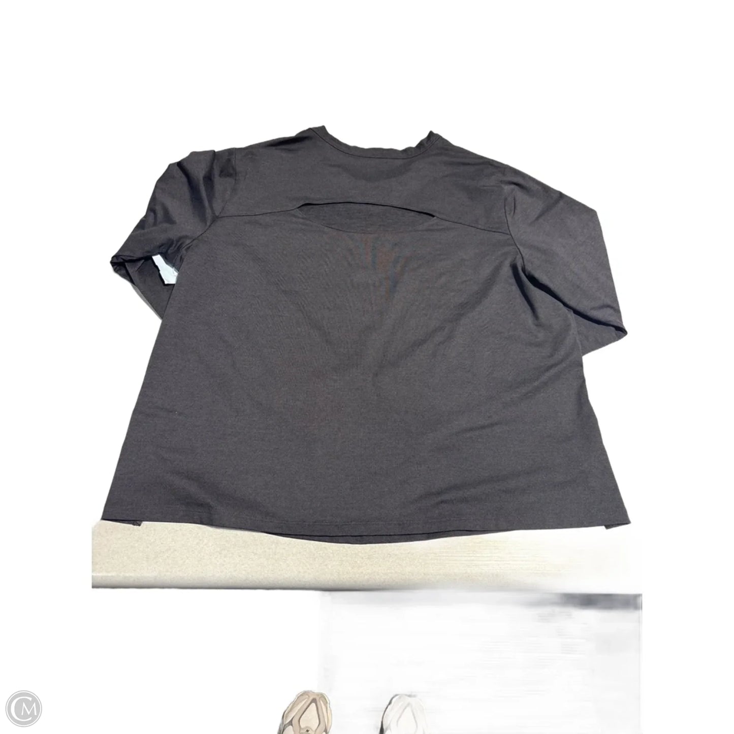 Athletic Top Long Sleeve Collar By All In Motion In Grey, Size: Xxl