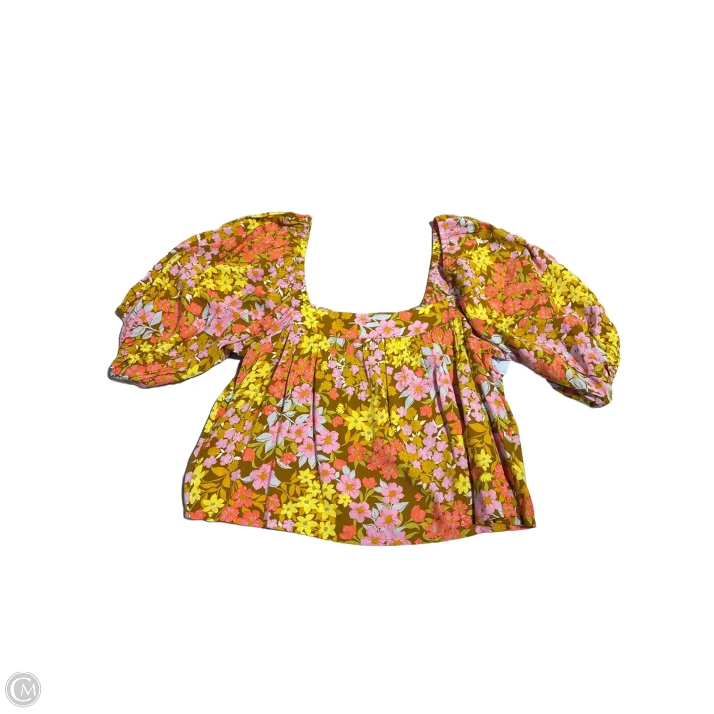 Top Short Sleeve By Billabong In Floral Print, Size: S