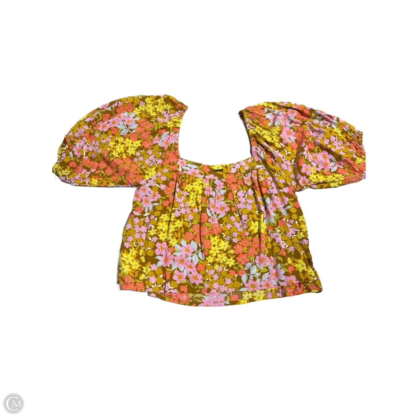 Top Short Sleeve By Billabong In Floral Print, Size: S