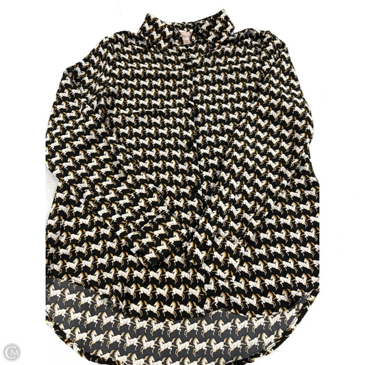 Top Long Sleeve By Philosophy In Black, Size: Xs