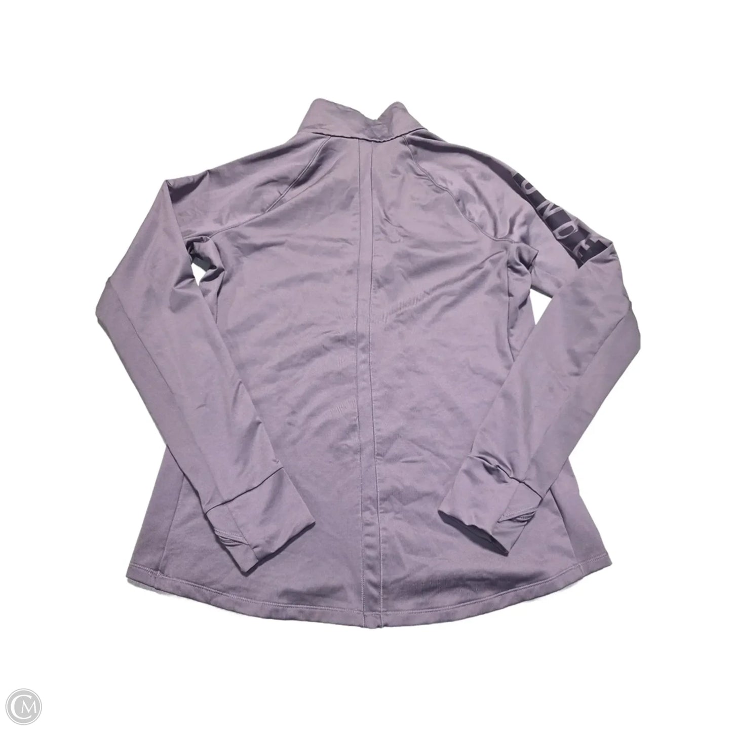Athletic Top Long Sleeve Collar By Under Armour In Purple, Size: L