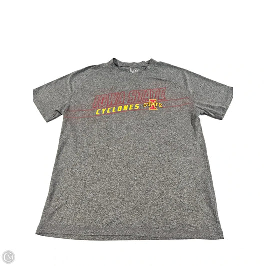 Athletic Top Short Sleeve By Hanes In Grey, Size: M