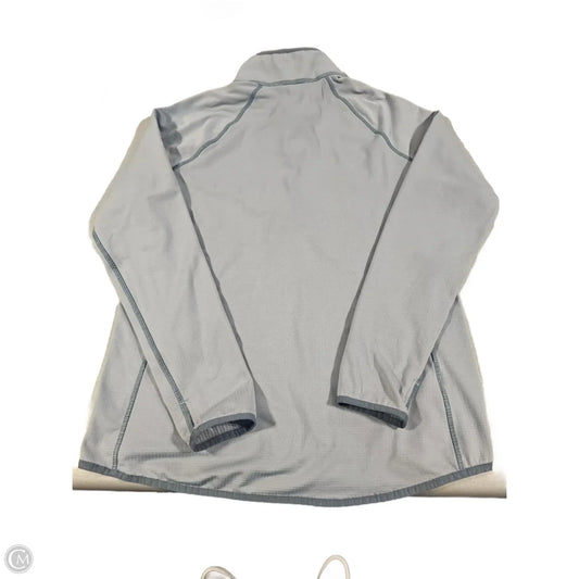 Athletic Top Long Sleeve Collar By Eddie Bauer In Grey, Size: L