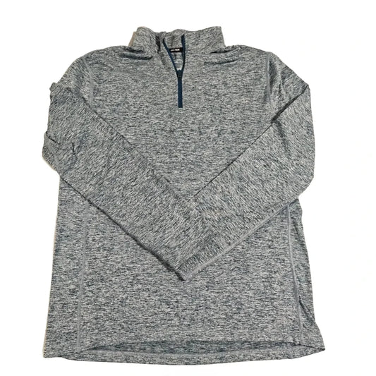 Athletic Top Long Sleeve Collar By Tek Gear In Blue, Size: S