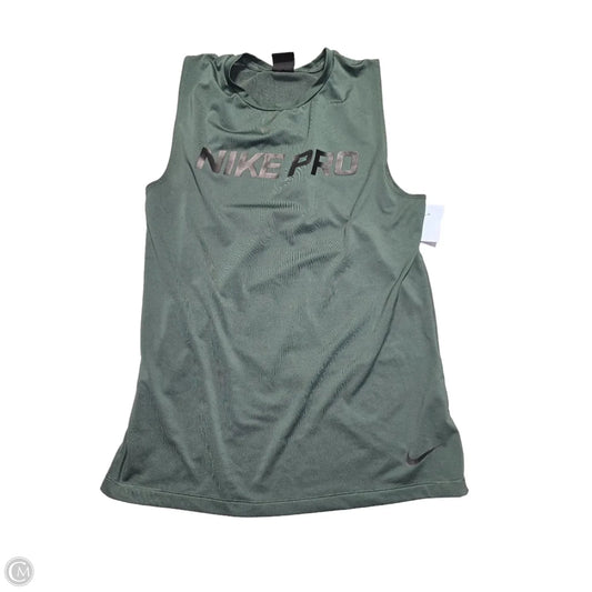 Athletic Tank Top By Nike In Green, Size: M