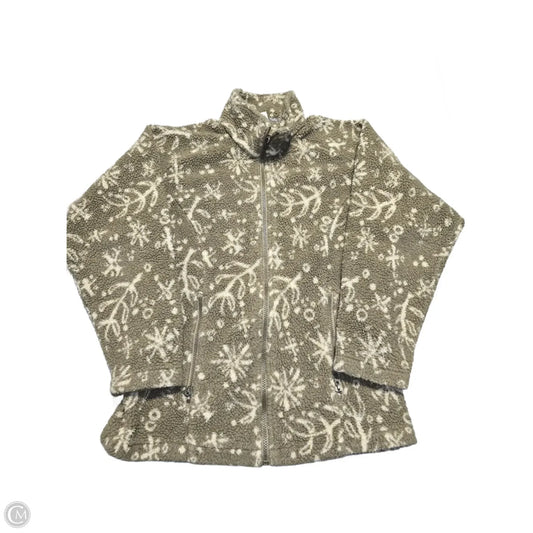 Jacket Fleece By Columbia In Cream & Tan, Size: S
