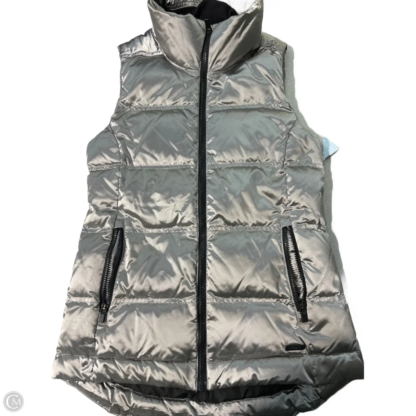 Vest Puffer & Quilted By Athleta In Silver, Size: Xs
