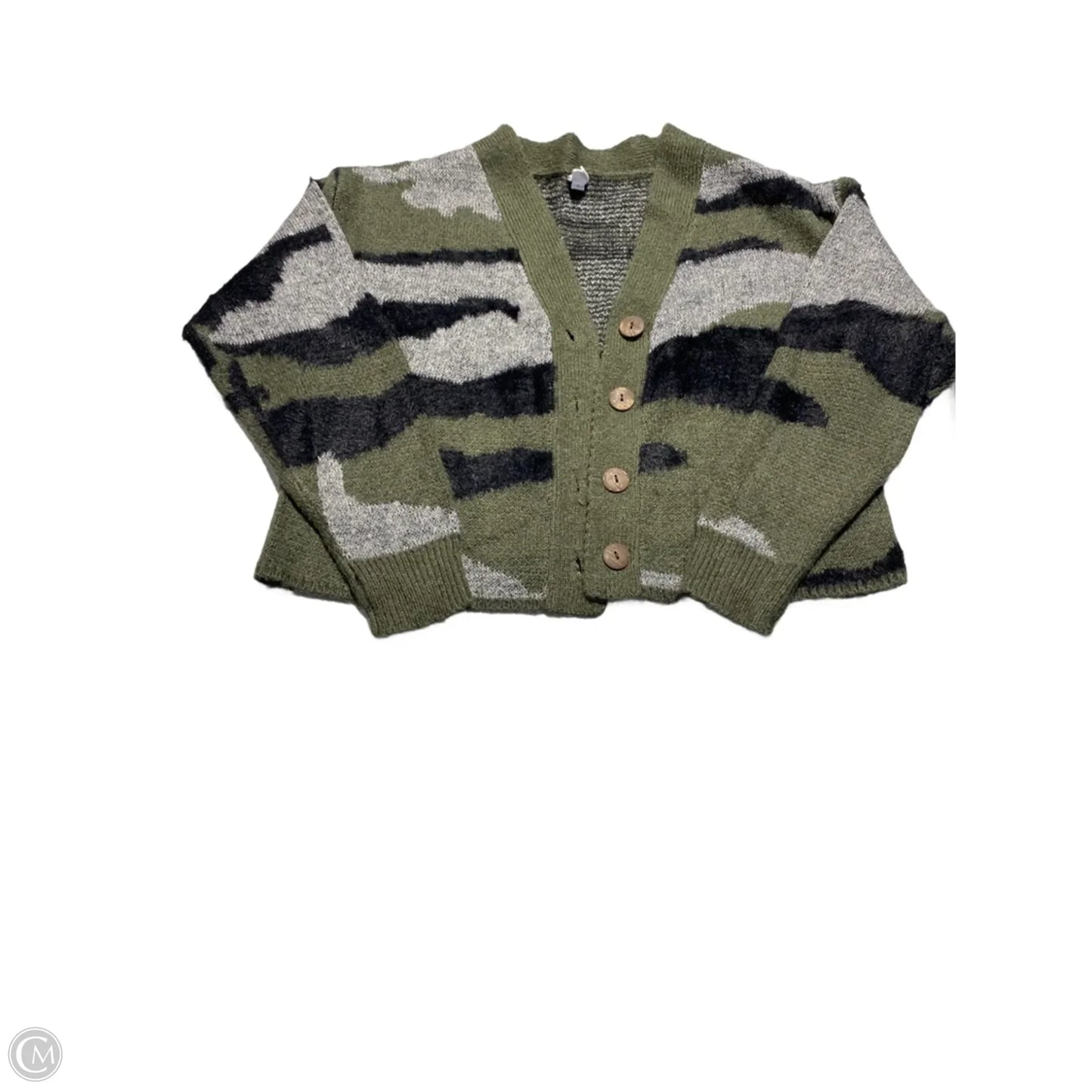 Cardigan By Cmc In Camouflage Print, Size: L