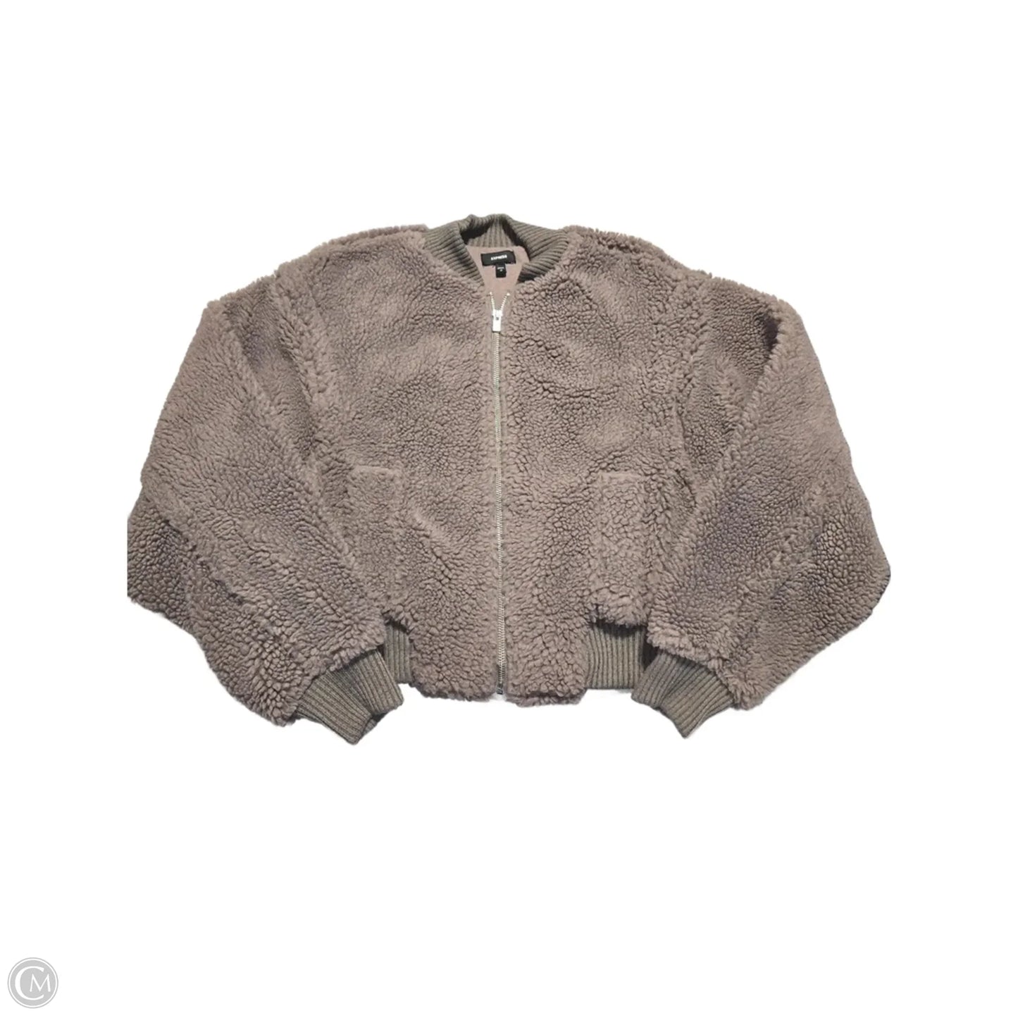 Coat Faux Fur & Sherpa By Express In Brown, Size: M