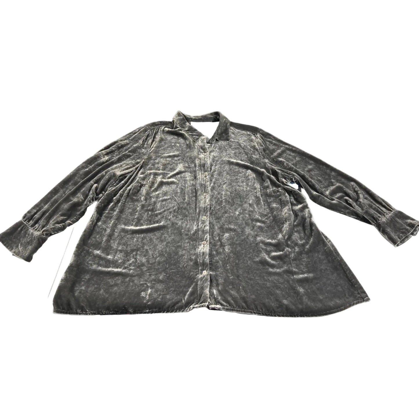 Top Long Sleeve By J. Jill In Grey, Size: 2x