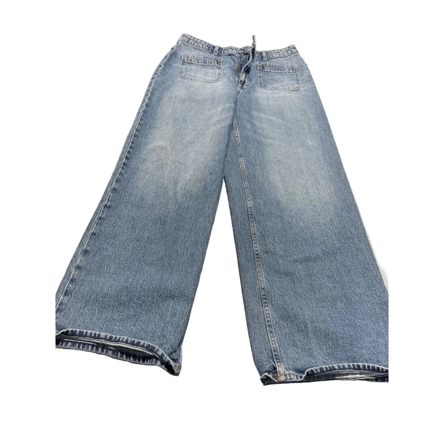 Jeans Wide Leg By Free Assembly In Blue Denim, Size: 14