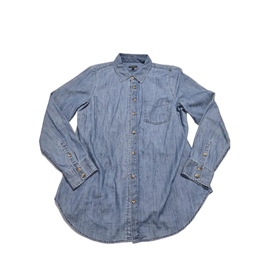 Top Long Sleeve By Talbots In Blue, Size: M