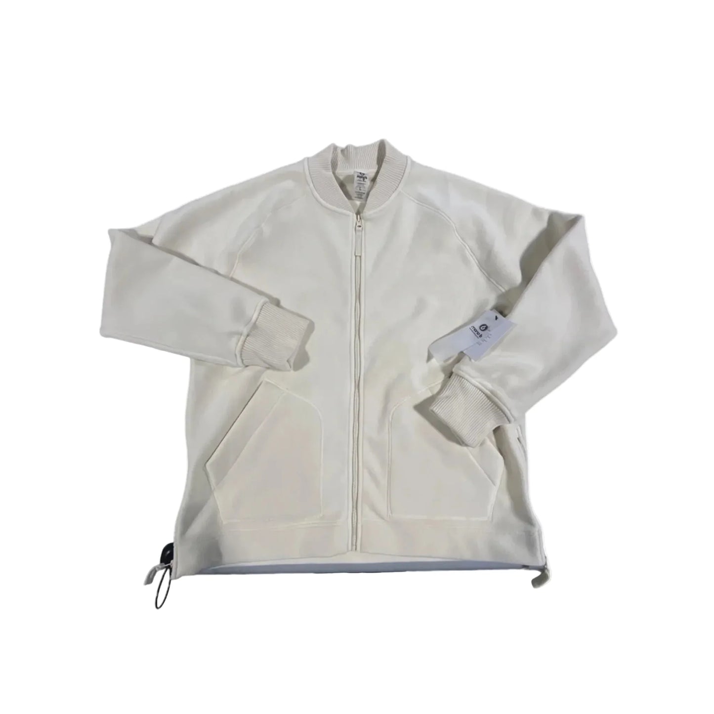 Jacket Fleece By Mono B In Cream, Size: L
