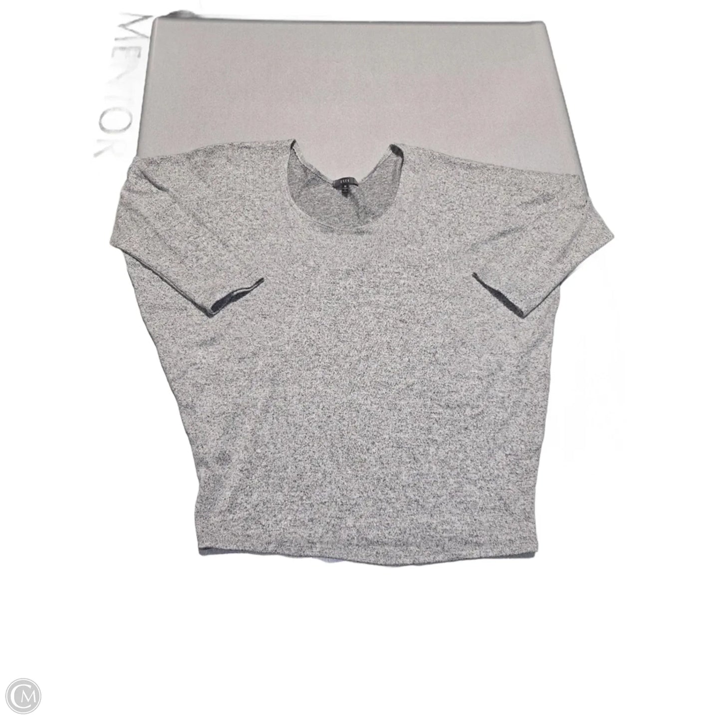 Top Long Sleeve By Cmc In Grey, Size: M