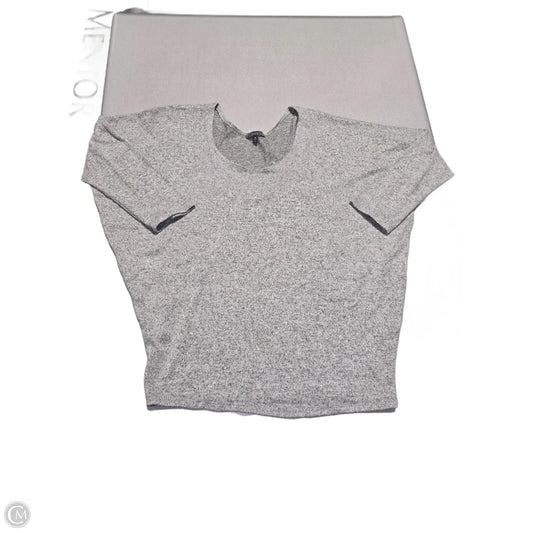 Top Long Sleeve By Cmc In Grey, Size: M