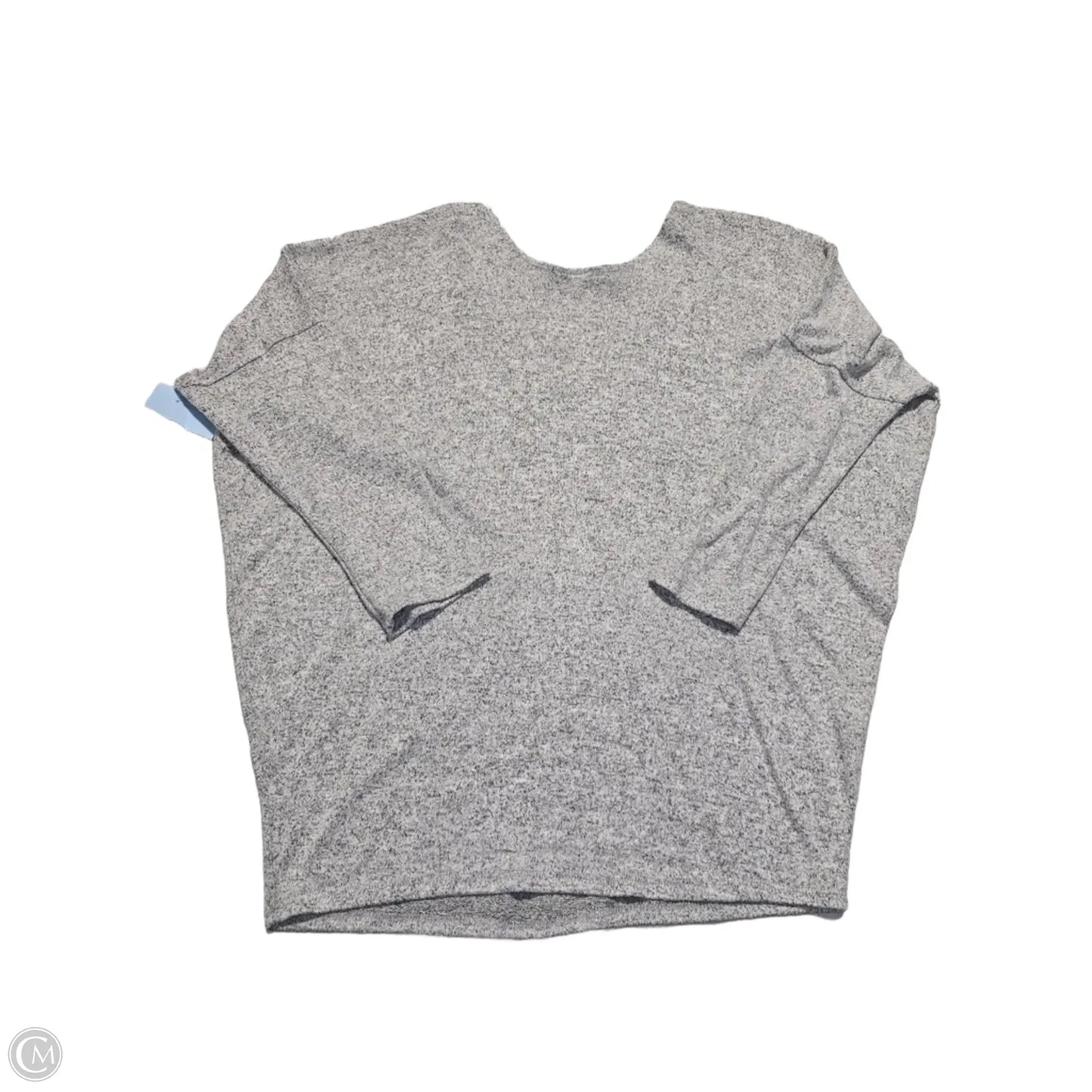 Top Long Sleeve By Cmc In Grey, Size: M