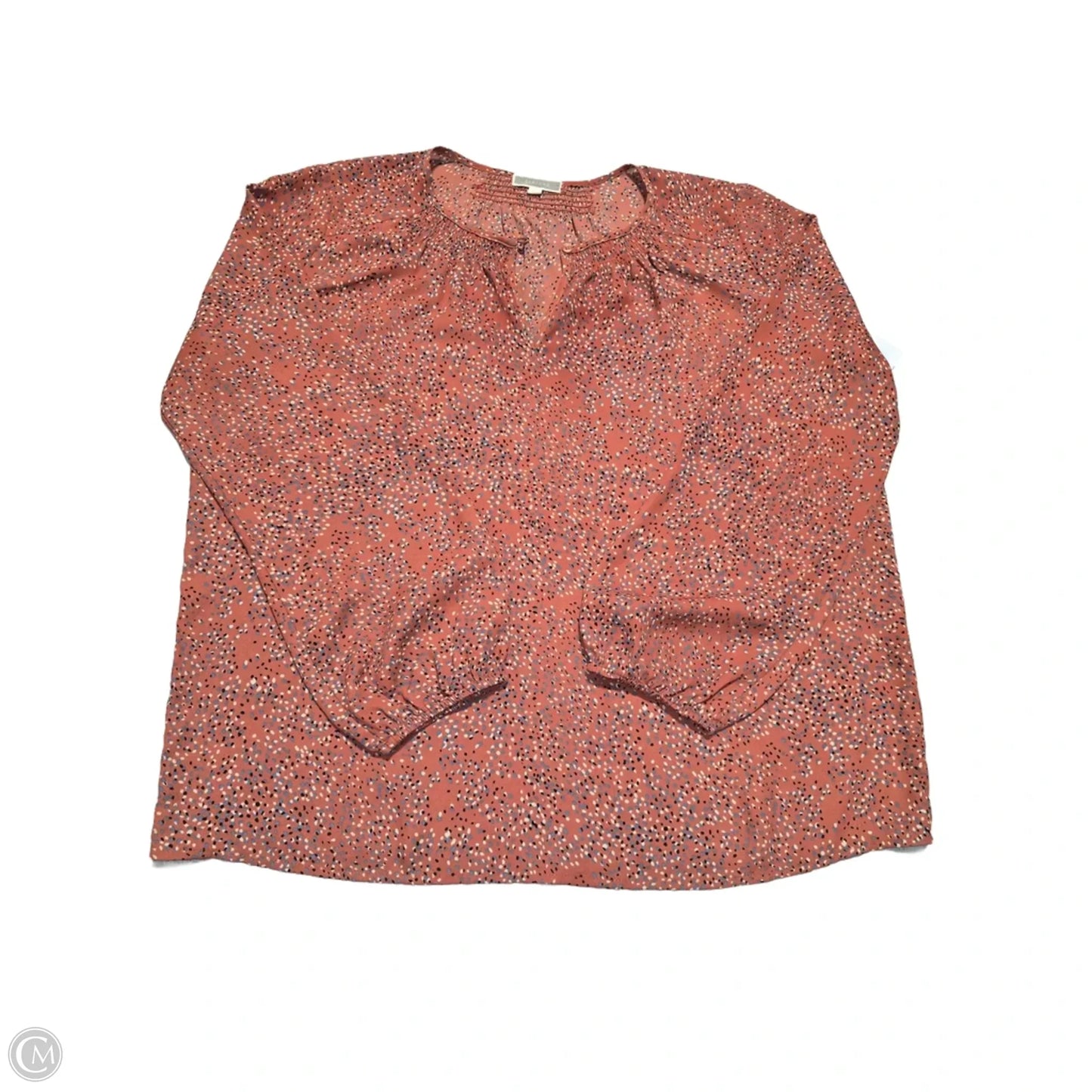 Top Long Sleeve By Pleione In Orange, Size: M