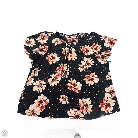 Top Short Sleeve By Maurices In Floral Print, Size: Xxl