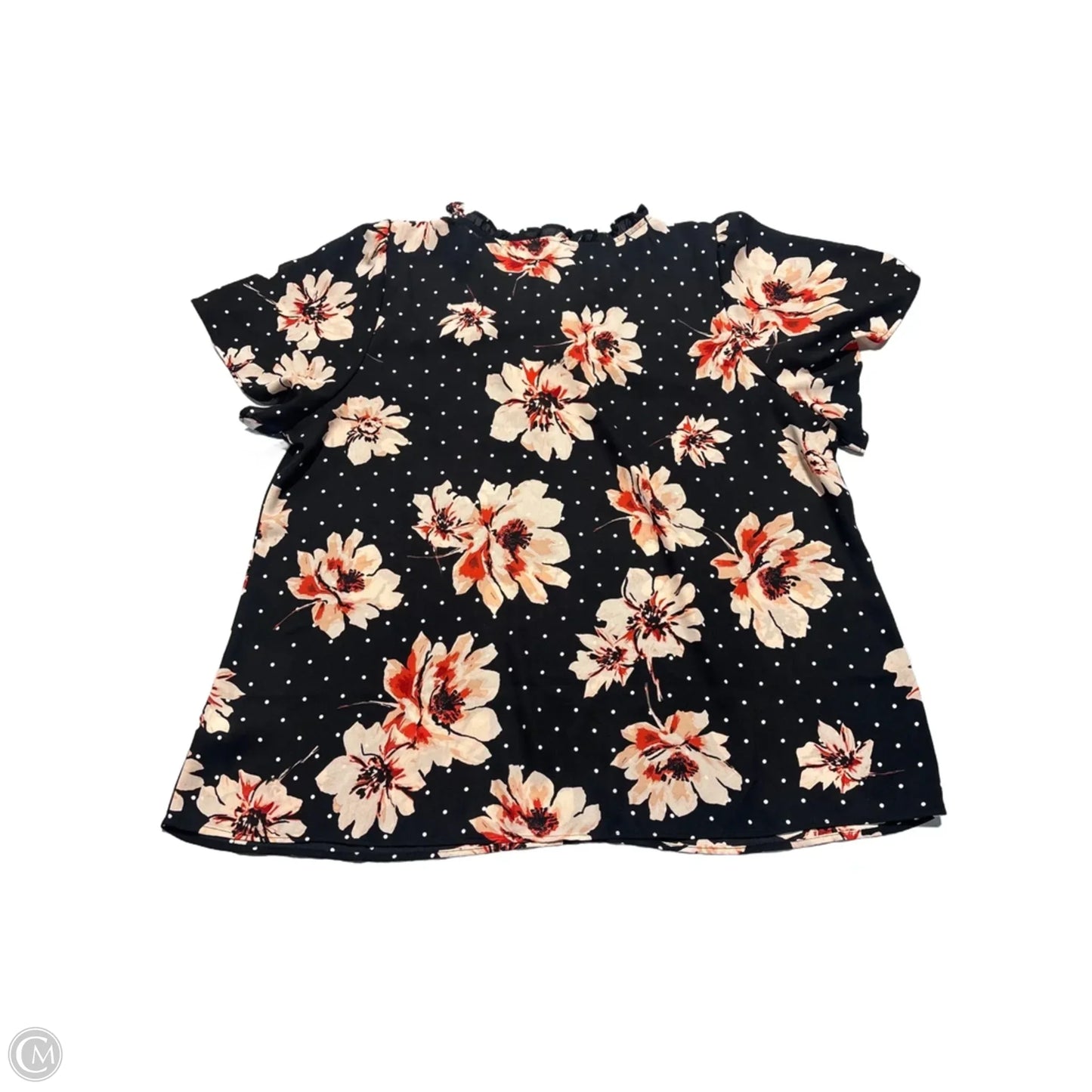 Top Short Sleeve By Maurices In Floral Print, Size: Xxl
