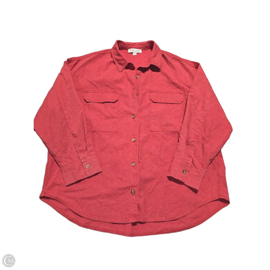 Top Long Sleeve By She + Sky In Red, Size: M