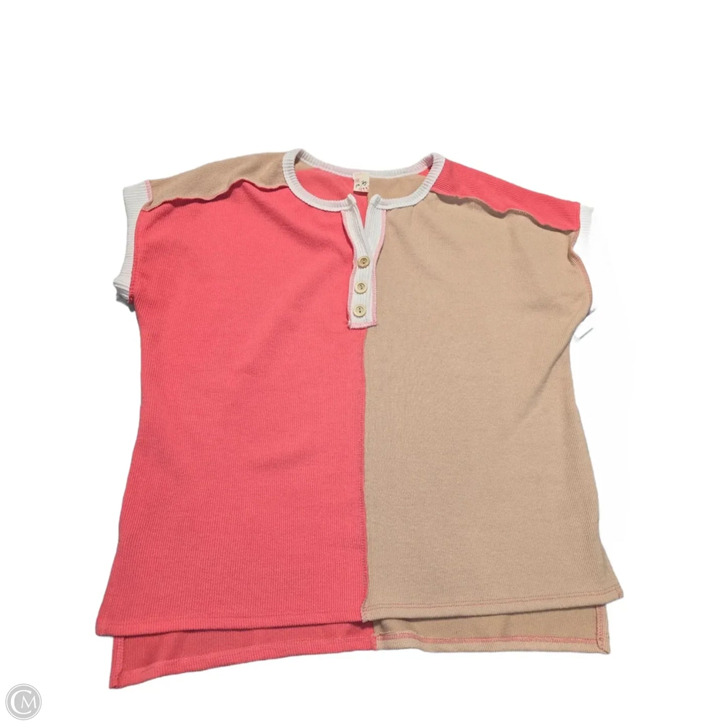Top Short Sleeve By 7th Ray In Pink, Size: Xl