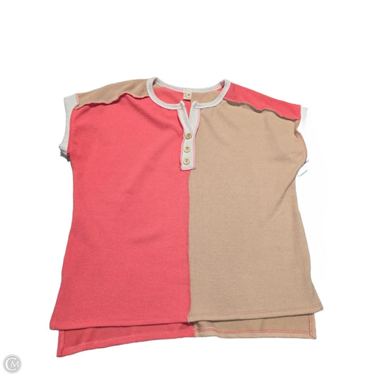 Top Short Sleeve By 7th Ray In Pink, Size: Xl