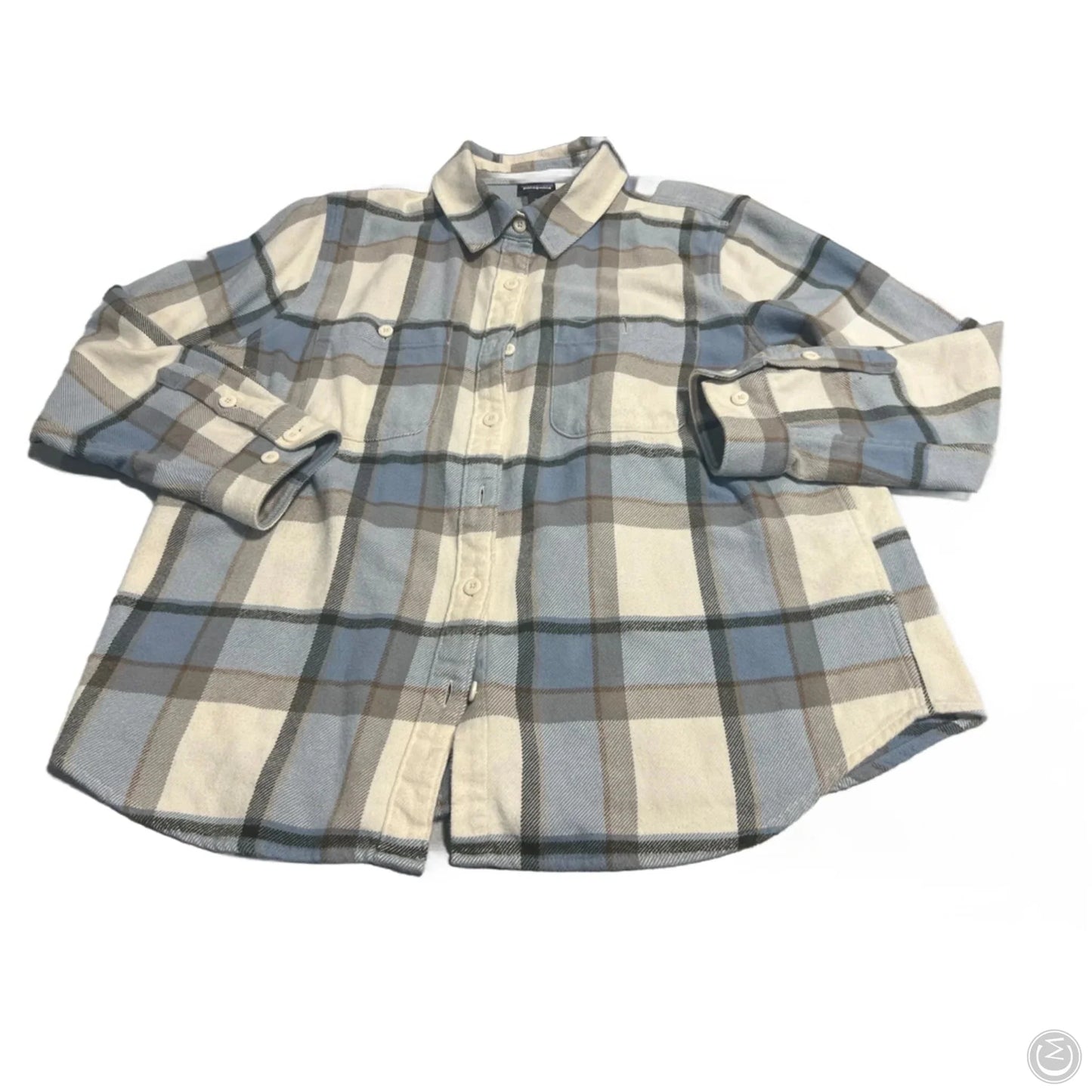 Top Long Sleeve By Patagonia In Plaid Pattern, Size: Xl