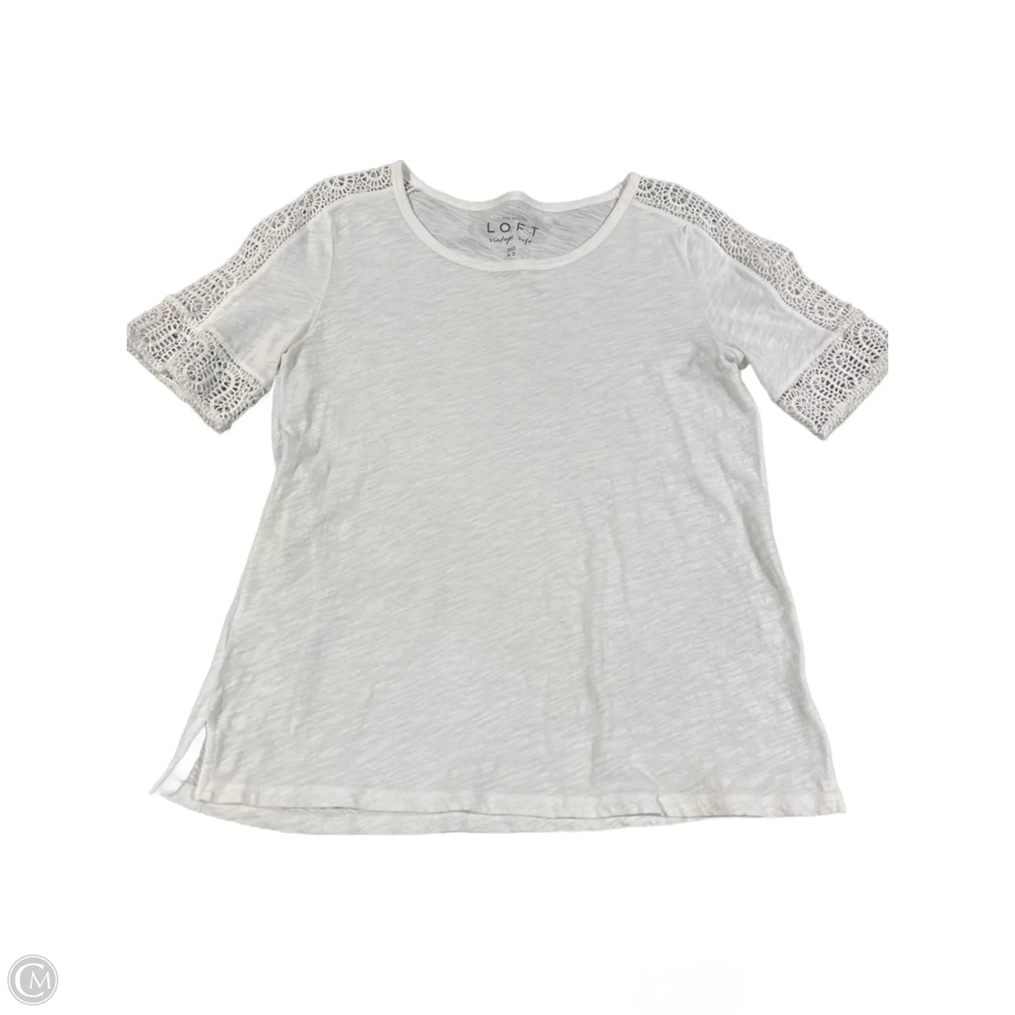 Top Short Sleeve Basic By Loft In White, Size: Xs