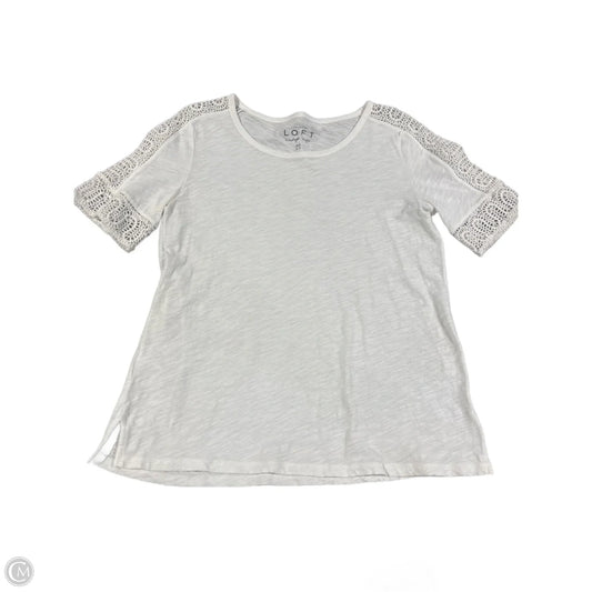 Top Short Sleeve Basic By Loft In White, Size: Xs