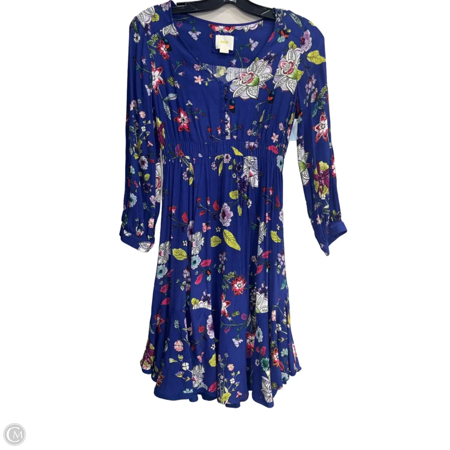 Dress Casual Midi By Anthropologie In Blue, Size: M