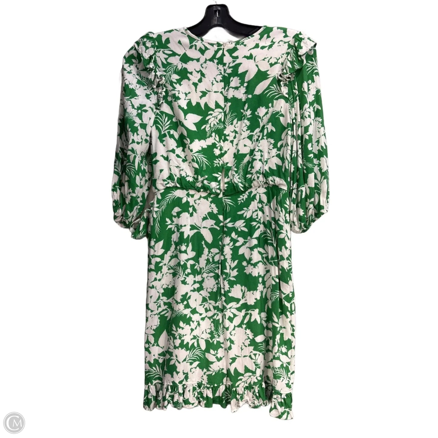 Dress Casual Short By Ann Taylor In Green & White, Size: M