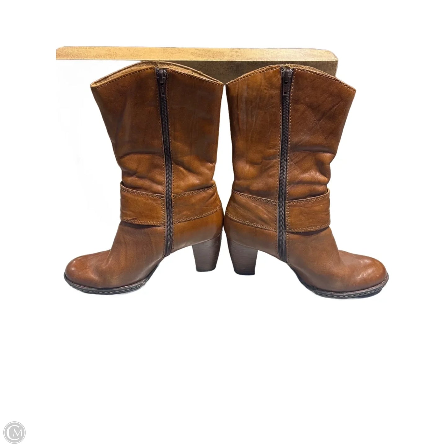 Boots Ankle Heels By Born In Brown, Size: 7.5