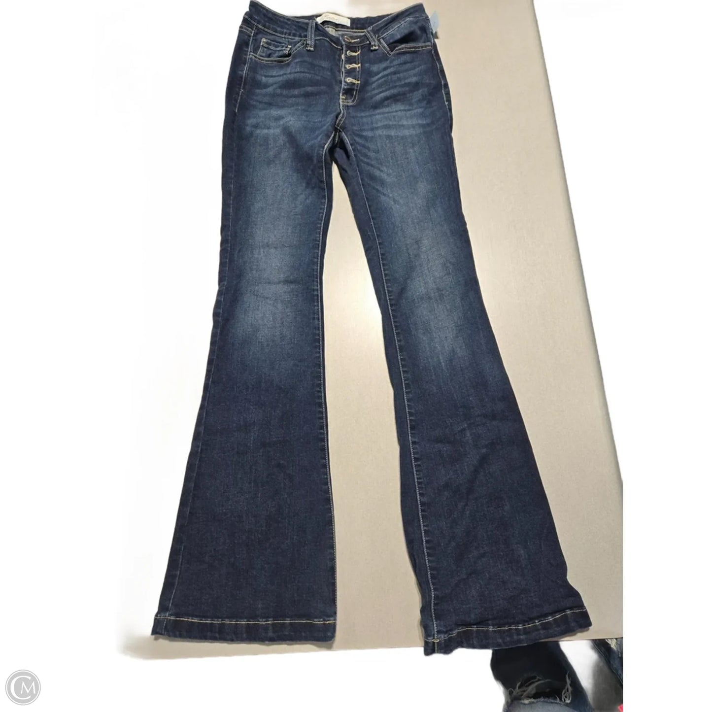 Jeans Flared By Kancan In Blue Denim, Size: 2