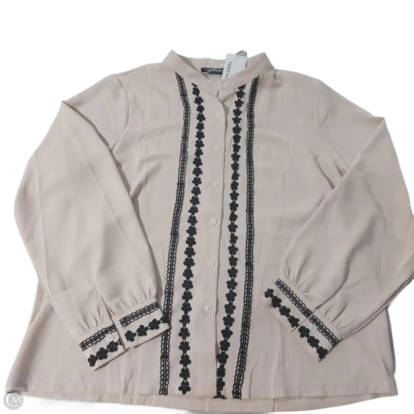 Top Long Sleeve By Cmc In Tan, Size: Xl