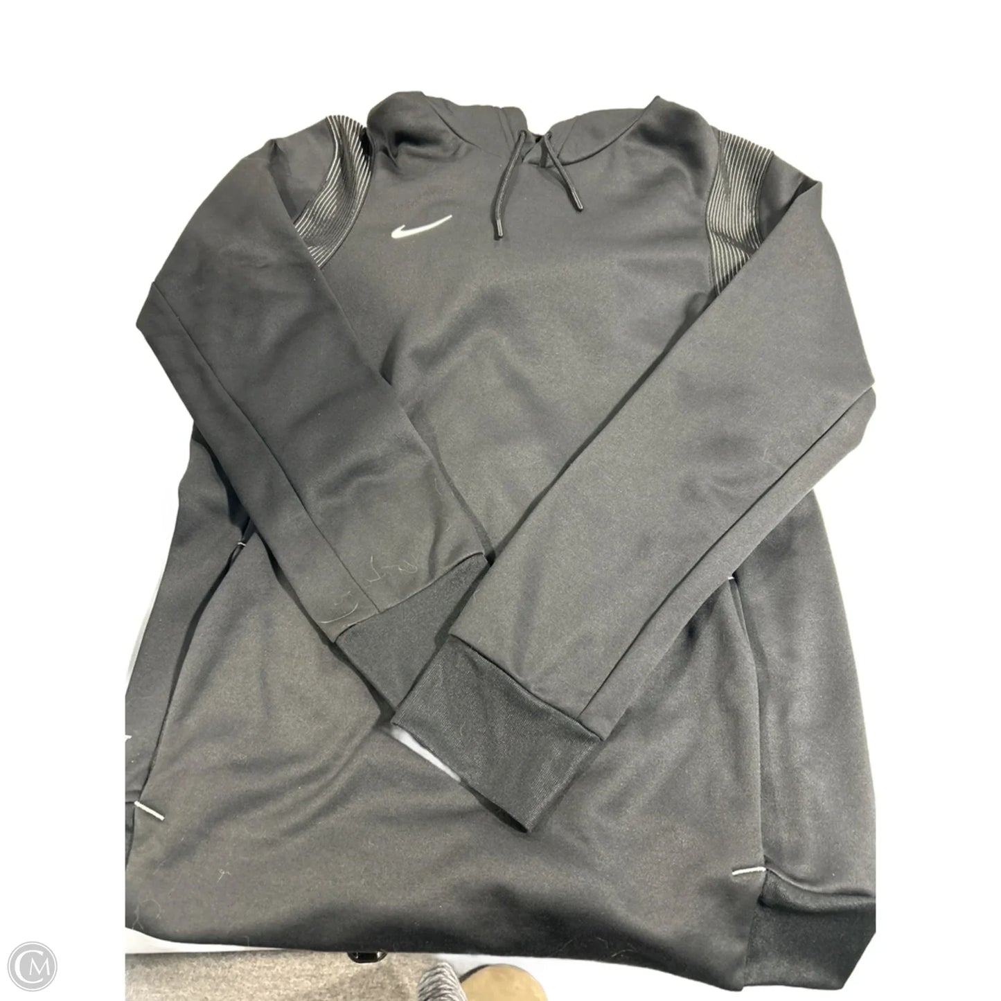 Athletic Sweatshirt Hoodie By Nike In Black, Size: M
