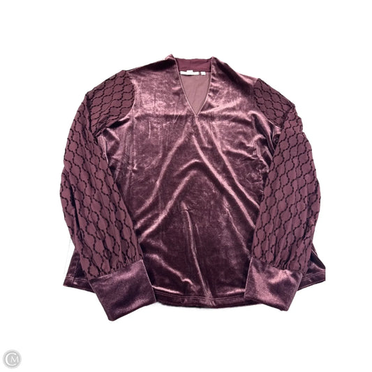 Blouse Long Sleeve By Chicos In Purple, Size: S