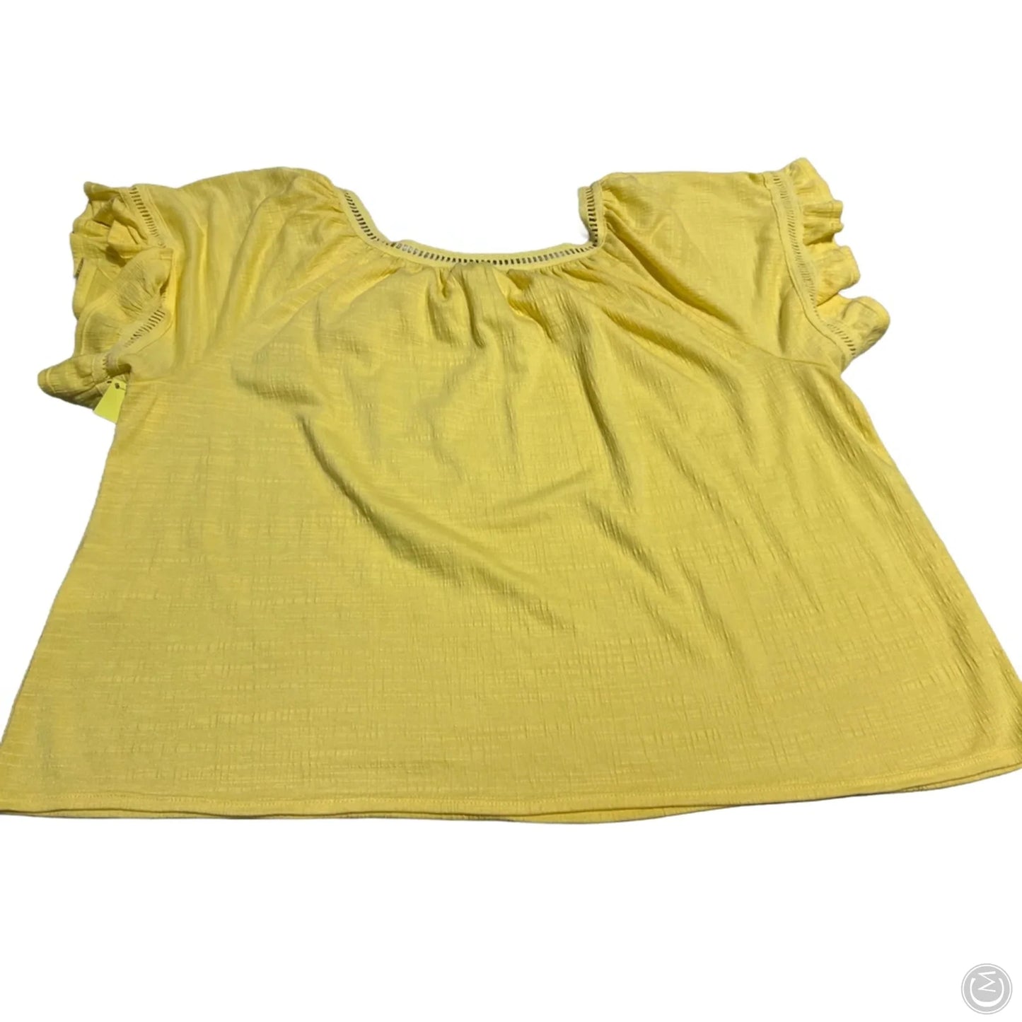 Top Short Sleeve By Max Studio In Yellow, Size: 2x