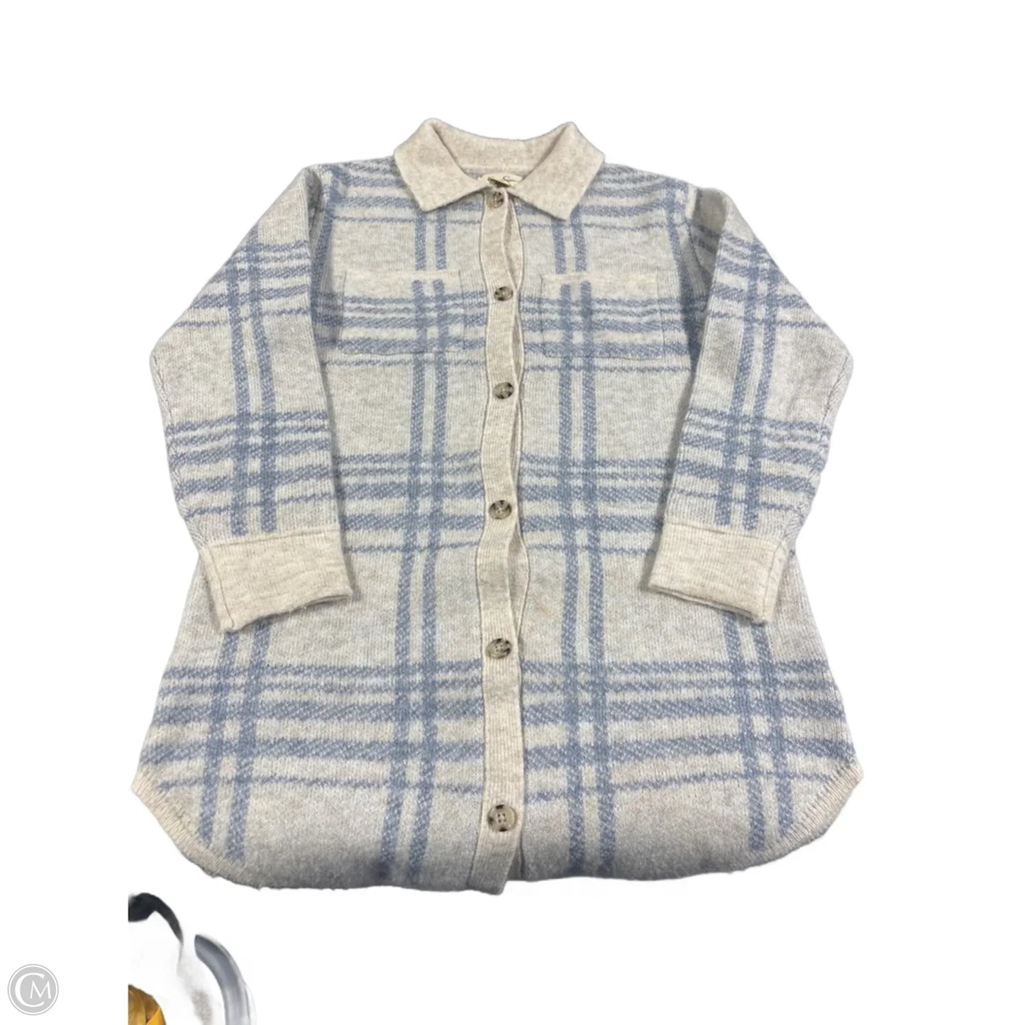 Sweater By Jessica Simpson In Blue & Cream, Size: S