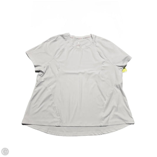 Athletic Top Short Sleeve By Spyder In White, Size: Xxl
