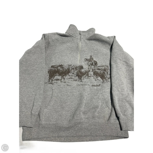Sweatshirt Crewneck By Ariat In Grey, Size: M