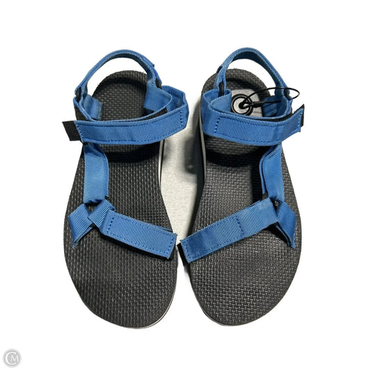 Sandals Flats By Teva In Black & Blue, Size: 8