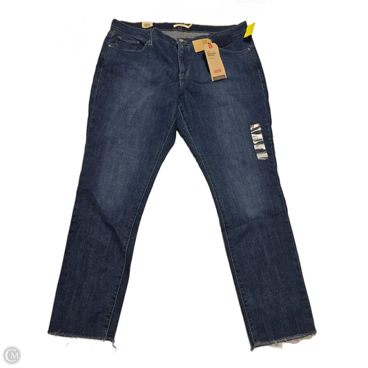 Jeans Straight By Levis In Blue Denim, Size: 20