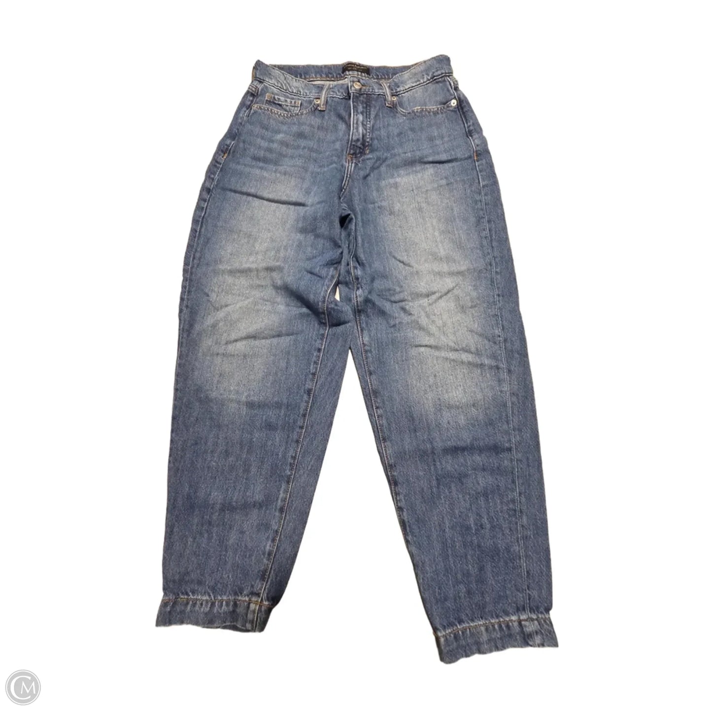 Jeans Straight By Banana Republic In Blue Denim, Size: 4