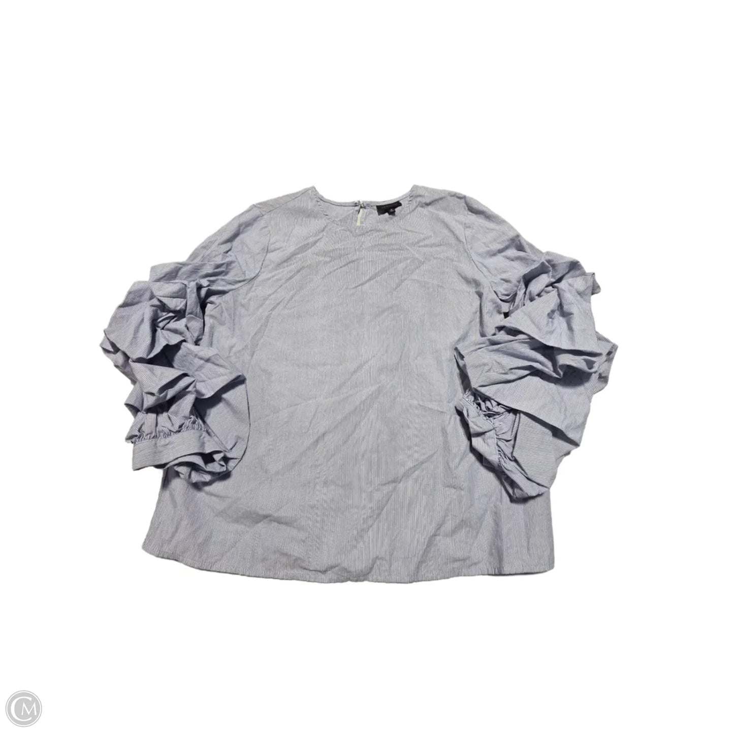 Top Long Sleeve By Who What Wear In Blue, Size: S